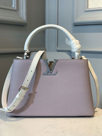Louis vuitton original taurillon leather capucines pm M56290 pink&white