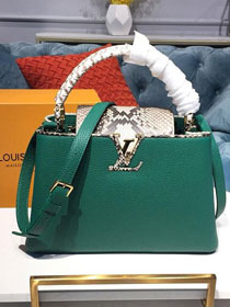 Louis vuitton original taurillon&python capucines BB m95384 green