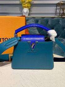 Louis vuitton original taurillon&python capucines mini m94647 blue