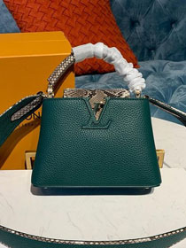 Louis vuitton original taurillon&python capucines mini m94647 green