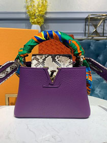 Louis vuitton original taurillon&python capucines mini m94647 purple
