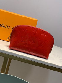 Louis vuitton original vernis leather cosmetic pouch m90172 red