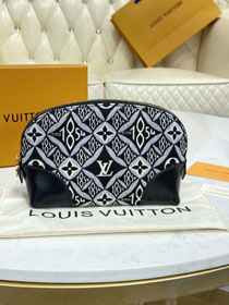Louis vuitton since 1854 textile cosmetic pouch M80076 black