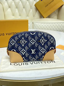 Louis vuitton since 1854 textile cosmetic pouch M80307 blue