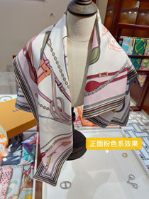 Louis vuitton top quality silk 90 scarf S90028 pink