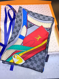 Louis vuitton top quality silk 90 scarf S90230 grey