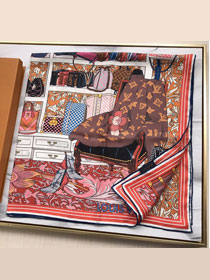 Louis vuitton top quality silk 90 scarf S90295