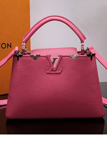 2017 Louis vuitton original taurillon leather capucines PM M54664 rose red