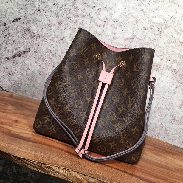 2018 louis vuitton original bag monogram neonoe M44022 pink
