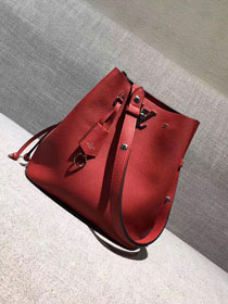 2017 louis vuitton 1:1 original leather lockme bucket M54677 red