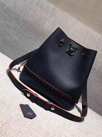 2017 louis vuitton 1:1 original leather lockme bucket M54681 blue