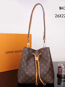 2017 louis vuitton 1:1 original monogram canvas bag neonoe M44020 yellow