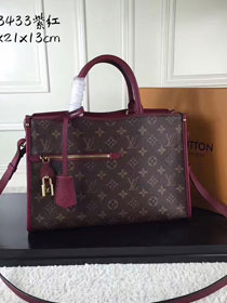 2017 louis vuitton monogram canvas popincourt pm M43462 burgundy