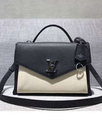 louis vuitton original calfskin bag my lockme M54878 black&beige