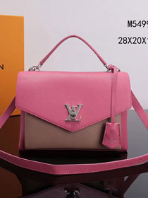 louis vuitton original calfskin bag my lockme M54997 rose&gray