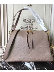 2017 louis vuitton original monogram empreinte leather ponthieu pm M43743 gray