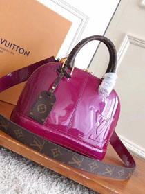2017 louis vuitton original vernis leather alma BB M54785 Magenta