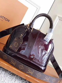 2017 louis vuitton original vernis leather alma BB M54785 bordeaux