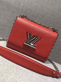 2017 louis vuitton top original epi leather twist pm M50323 red