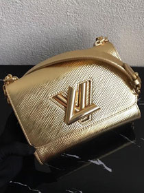 2017 louis vuitton top original epi leather twist pm M50524 gold