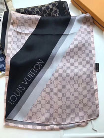 2017 louis vuitton top quality scarf L025 black&beige