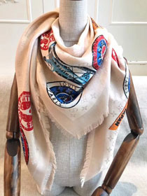 2017 louis vuitton top quality scarf L053 beige