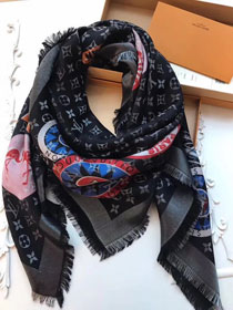 2017 louis vuitton top quality scarf L053 black