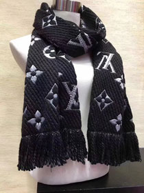 2017 louis vuitton top quality scarf L057 black&silver
