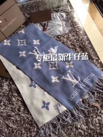 2017 louis vuitton top quality scarf L061 blue