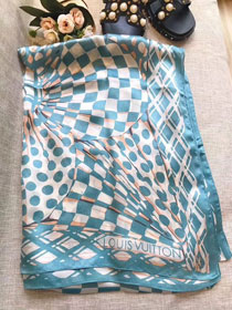 2017 louis vuitton top quality scarf L063 blue