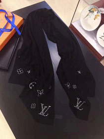 2017 louis vuitton top quality scarf L064 black