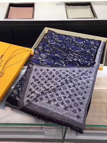 2017 louis vuitton top quality scarf L067 blue