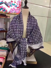 2020 louis vuitton top quality silk scarf L568 blue