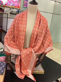 2020 louis vuitton top quality silk scarf L568 orange