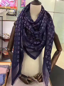 2017 louis vuitton top quality scarf L069 navy blue