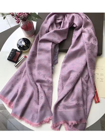 2017 louis vuitton top quality scarf L070 pink&grey