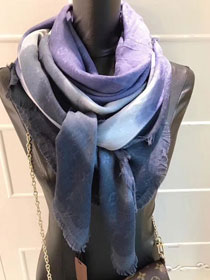2017 louis vuitton top quality scarf L075 navy blue&light blue