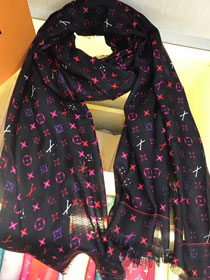2017 louis vuitton top quality scarf L076 black