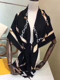 2017 louis vuitton top quality scarf L080 black
