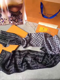 2017 louis vuitton top quality scarf L098 black