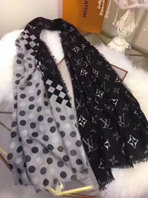 2017 louis vuitton top quality scarf L108 black&white