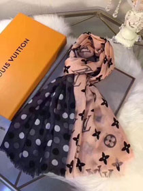 2017 louis vuitton top quality scarf L108 black&pink