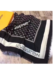 2017 louis vuitton top quality supreme scarf L113 black
