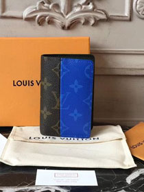 2018 Louis vuitton monogram cobalt pocket organizer m63021