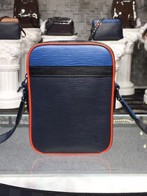 2018 Louis vuitton original epi leather danube slim city bag M51460 blue