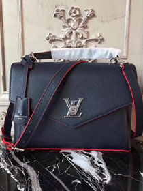 louis vuitton original calfskin bag mylockme M53504 navy blue