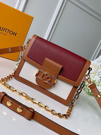 2021 louis vuitton original calfskin mini dauphine M53806 bordeaux&white