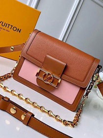 2021 louis vuitton original calfskin mini dauphine M53805 brown&pink