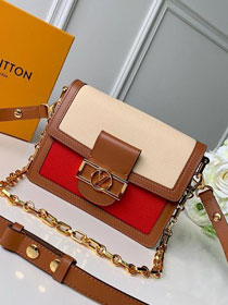 2021 louis vuitton original calfskin mini dauphine M53806 red&white