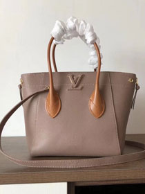 louis vuitton original calfskin handbag freedom m54841 gray